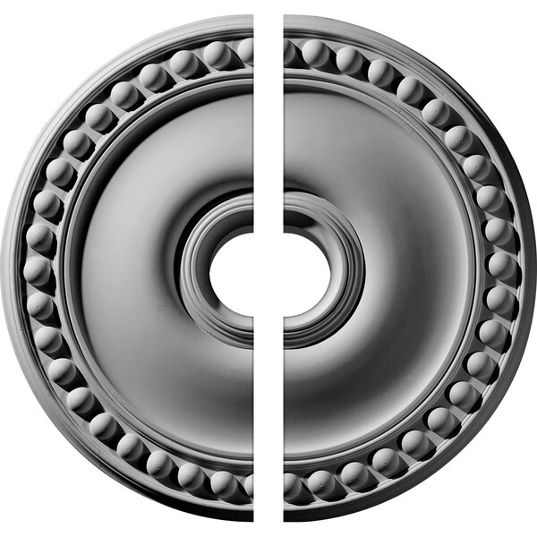 Ekena Millwork Foster Ceiling Medallion, Two Piece (Fits Canopies up to 5 5/8"), 19 1/8"OD x 3 1/2"ID x 1"P CM19FO2-03500 - main